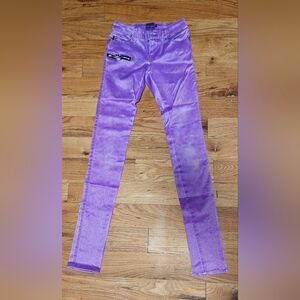 Tripp NYC Lavender Jeans with Silver Button